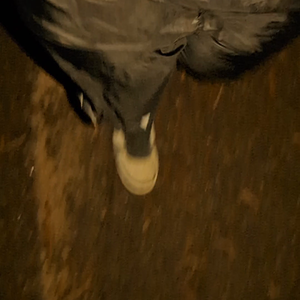 Black Nylon Pants and Blue Nylon Jacket