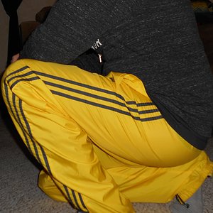 Adidas Yellow Nylon Pants 1