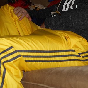 Adidas Yellow Nylon Pants 2