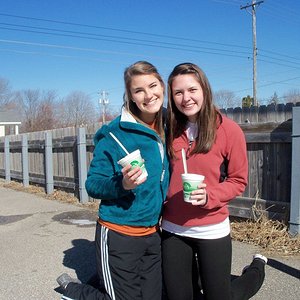 Adidas black pants friends share drinks