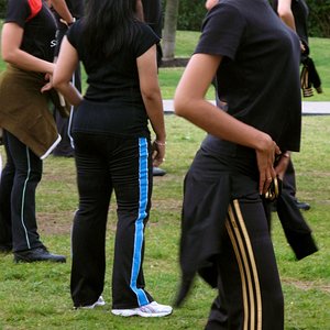 Adidas womens black pants hang out workout