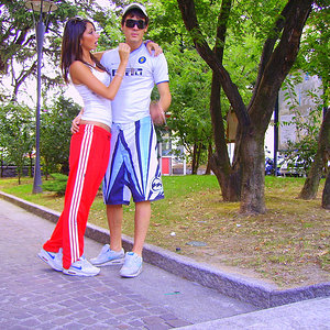 Adidas womens red pants couple