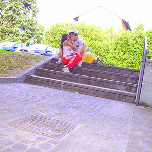 Adidas womens red pants couple stiars