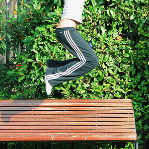 Adidas womens black pants bench jump