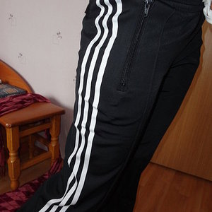 Adidas black womens track pants