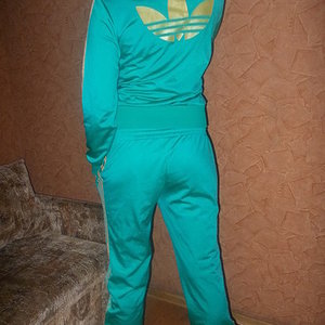 Adidas womens teal track suit