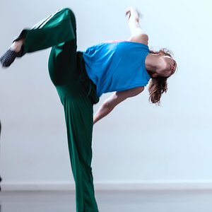 dancer in adidas pants
