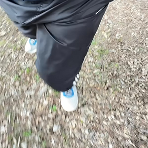 Walking around the cabin in Adidas pants