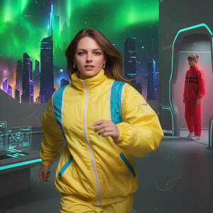 AI from DeviantArt. Gameshow 'Galaxy City'