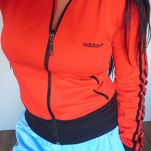 Adidas womens red sporty jacket