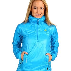 Adidas blue shiny bundle up jacket