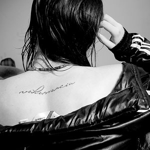 Adidas black sports jacket tattoo