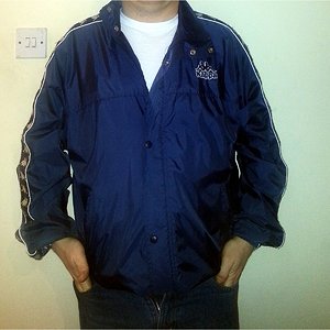 Kappa Nylon Rain Jacket (Unlined, Dawson) Front, zipped