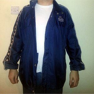 Kappa Nylon Rain Jacket (Unlined, Dawson) front, unzipped