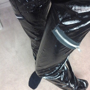 real girl in shiny pants. Pics I took #2