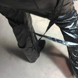 real girl in shiny pants. Pics I took #3