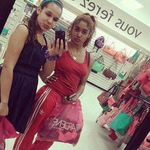 Shopping in red