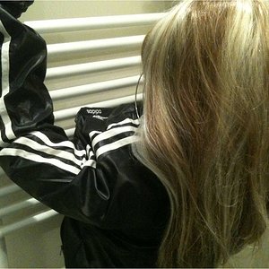 Sarah and adidas AC windbreaker black