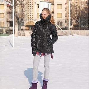 Nicole with adidas Downjacket