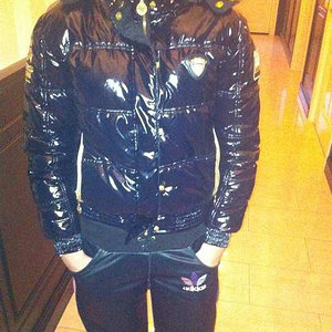 down jacket with chile pants