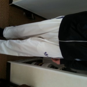 Adidas Superstar Pant size XL - White and Purple - not shiny