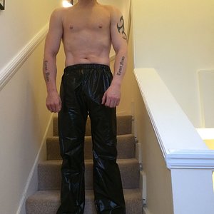 Black Starray Nylon Trackies