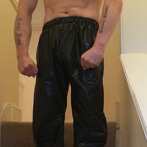 Black Starray Nylon Trackies
