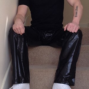 Black Starray Nylon Trackies