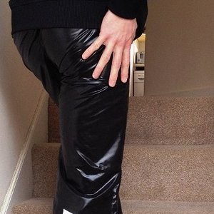 Black Starray Nylon Trackies