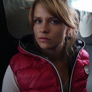 Shiny Down Vest on cute girl