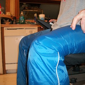 shiny blue nike pants II