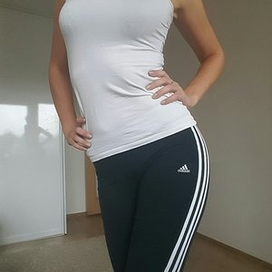 Sporty girl in adidas