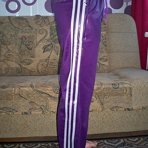 Girl in purple Chile pants