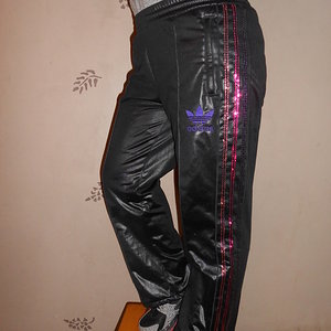 Girl in Adidas Chile pants