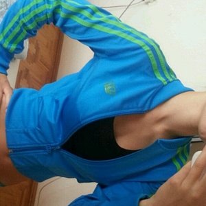 Adidas blue/green jacket