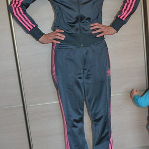 Adidas grey/pink suit
