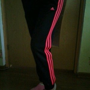 Adidas black/pink pants