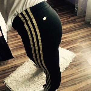 Adidas black/gold pants