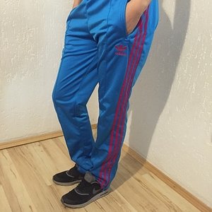 Adidas blue/pink pants