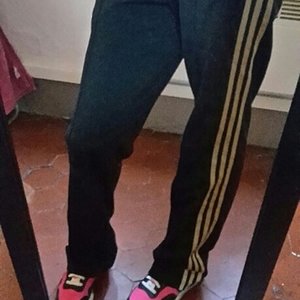 adidas black/gold pants