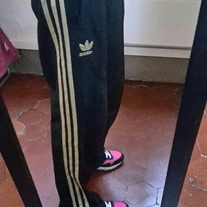 adidas black/gold pants