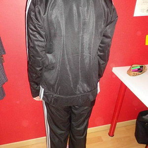 Adidas shiny black suit