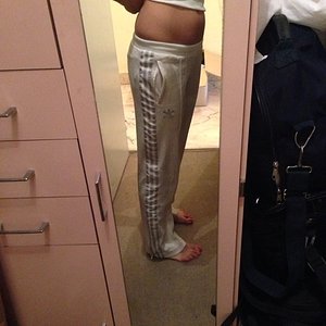 Adidas white/silver pants