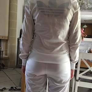 Adidas white suit