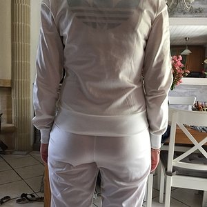Adidas white suit