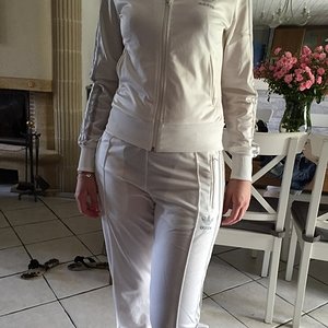 Adidas white suit