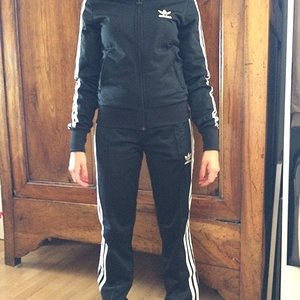 Adidas black/white suit
