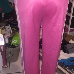 Adidas pink/white pants