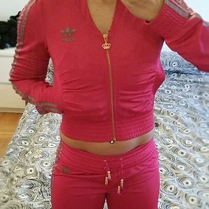 Adidas pink suit girl