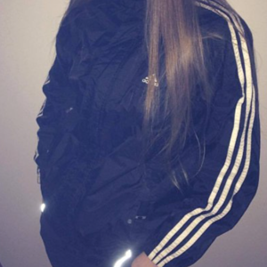Girl in nylon Adidas
